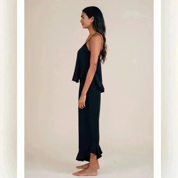 Half asleep Cami Ruffle Pant In Black Night - Picture 5 of 6